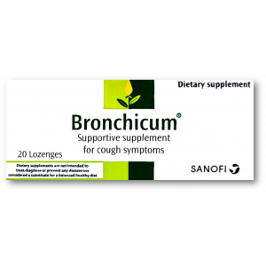 BRONCHICUM SUPPORTIVE SUPPLEMENT FOR COUGH SYMPTOMS ( THYME FLUID EXTRACT ) 20 LOZENGES